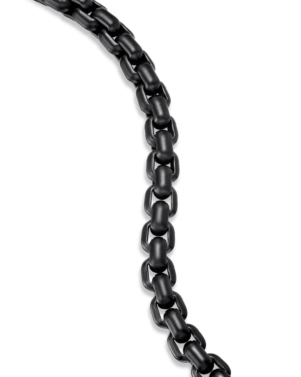 David Yurman White Sterling Box Chain Bracelet (7.3Mm) for men