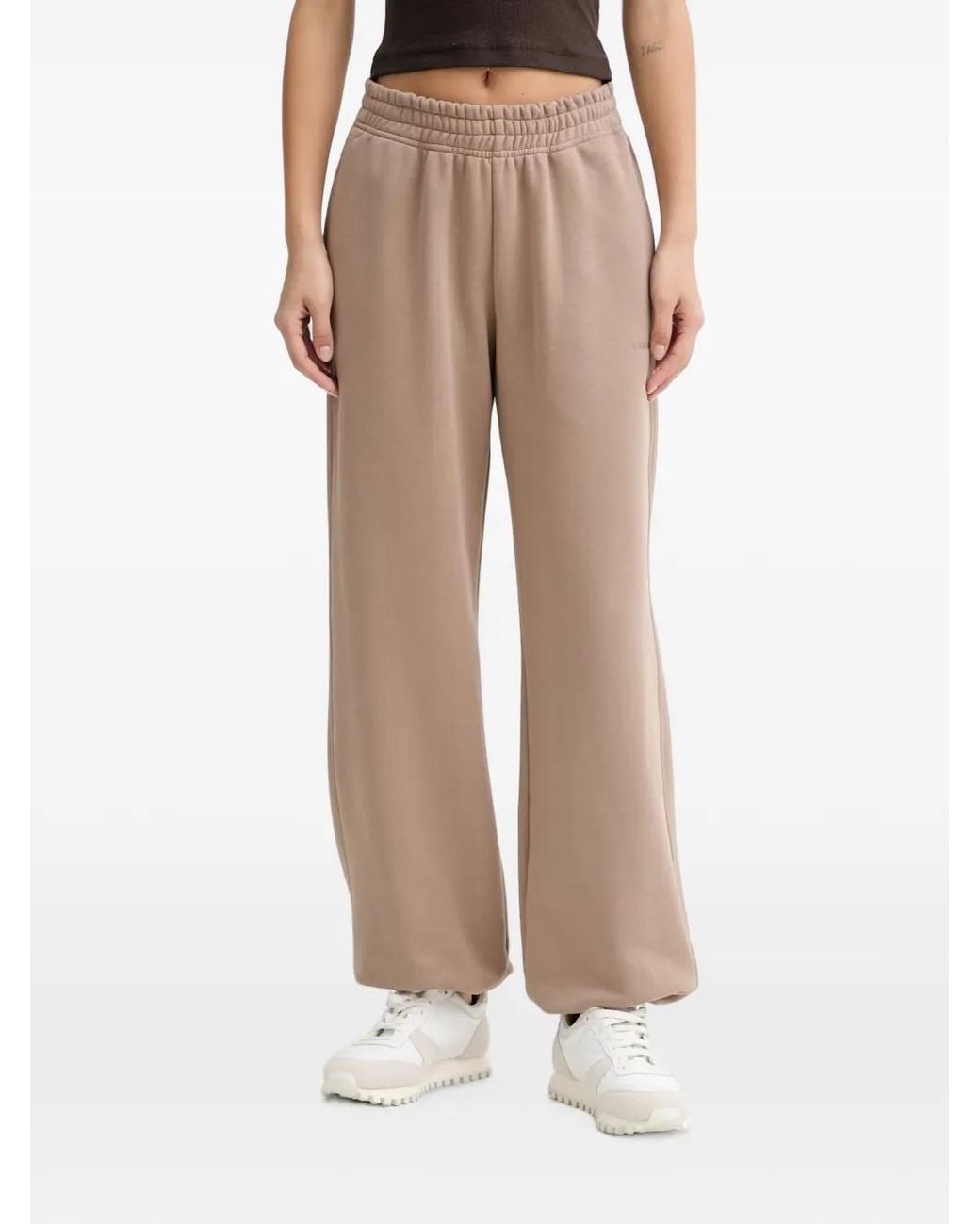 La Mania Natural Axel Logo-Embroidered Elasticated Track Pants