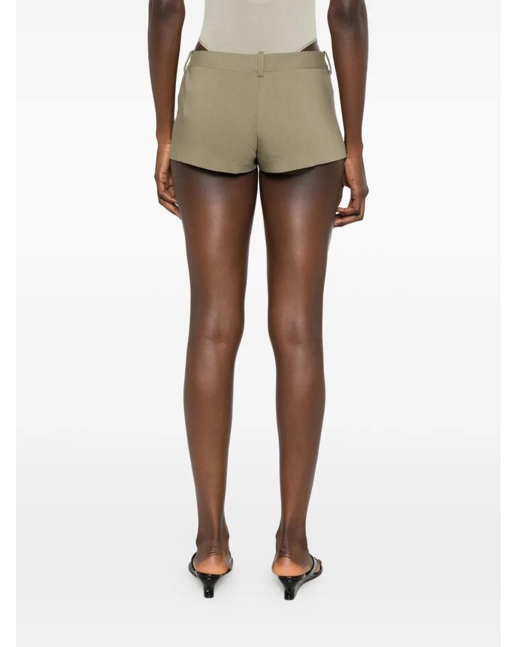 Frankie Shop Natural Short À Fermeture Dissimulée