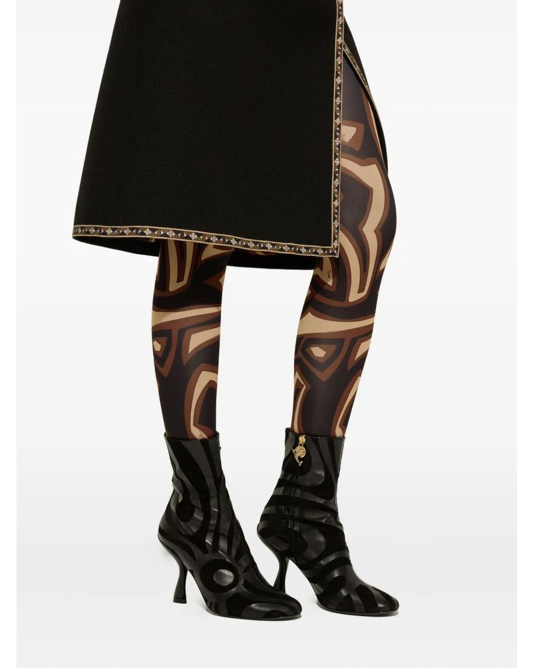 Emilio Pucci Black Marmo Heeled Boots