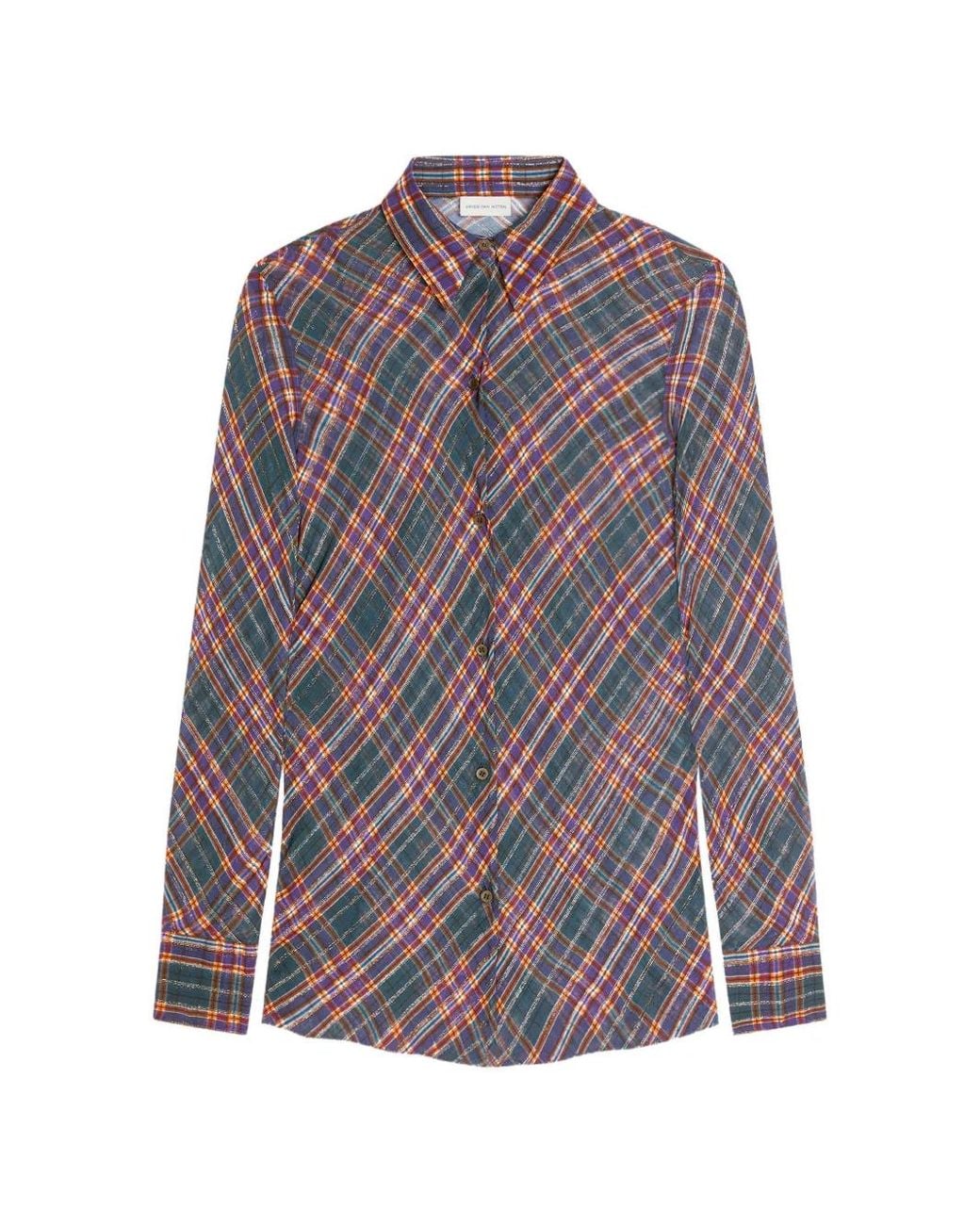 Dries Van Noten Purple Fitted Shirt