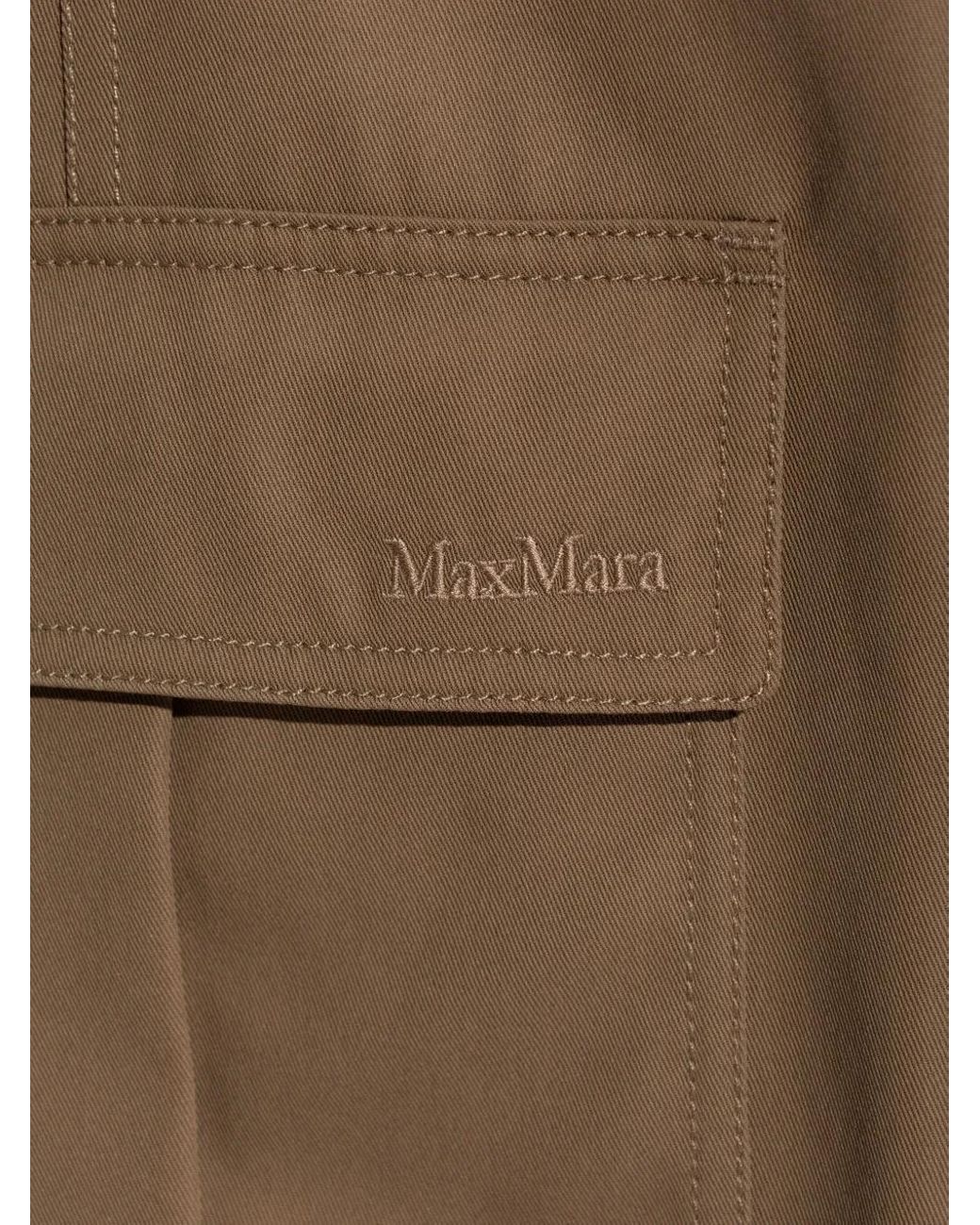 Max Mara Brown Elasticated Tapered Trousers