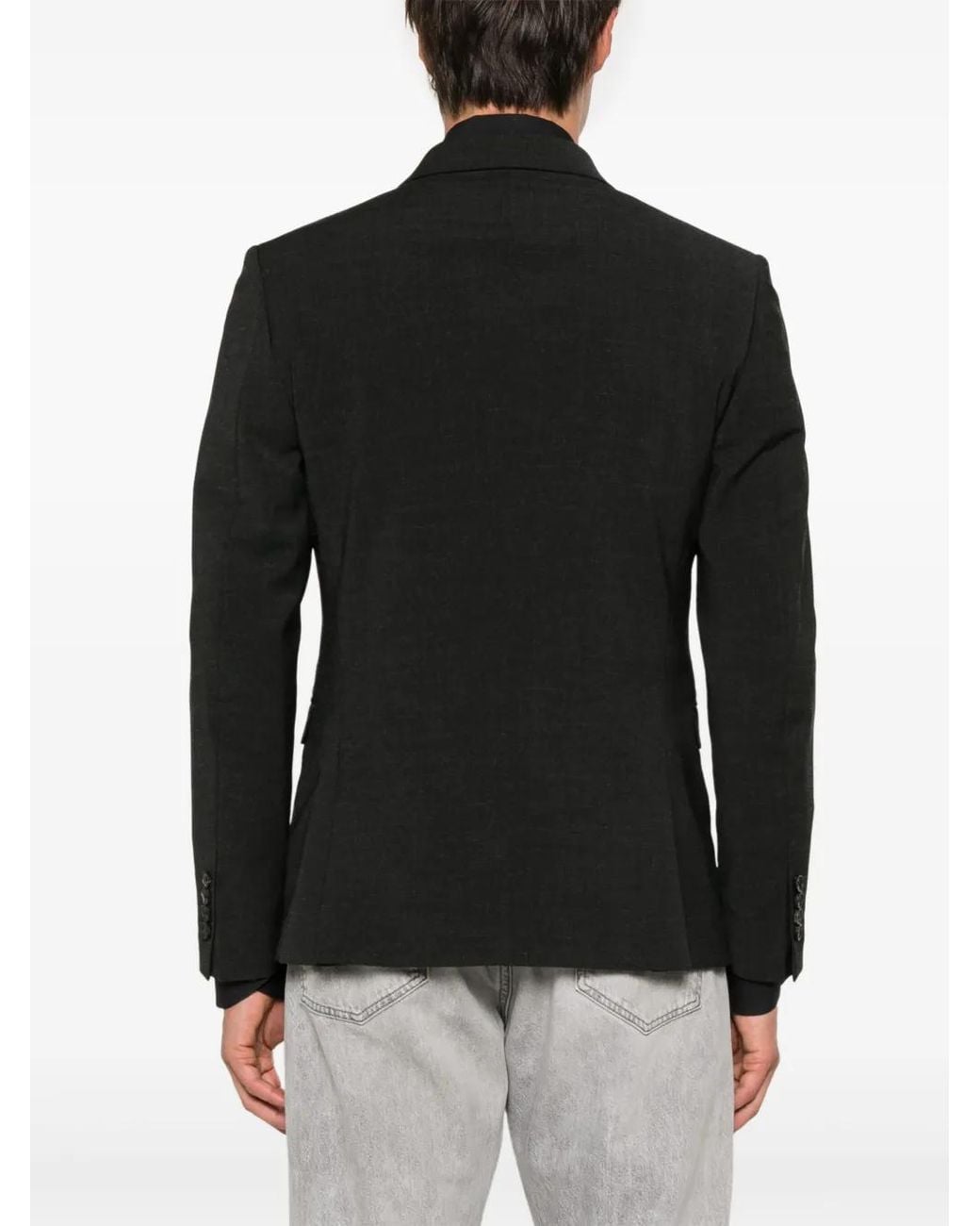 Reveres 1949 Black Single-Breasted Blazer for men