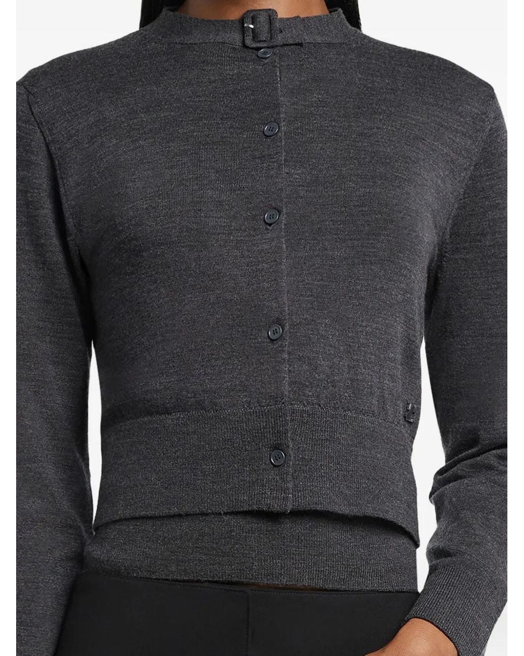 Courreges Blue Buckle Button Cardigan
