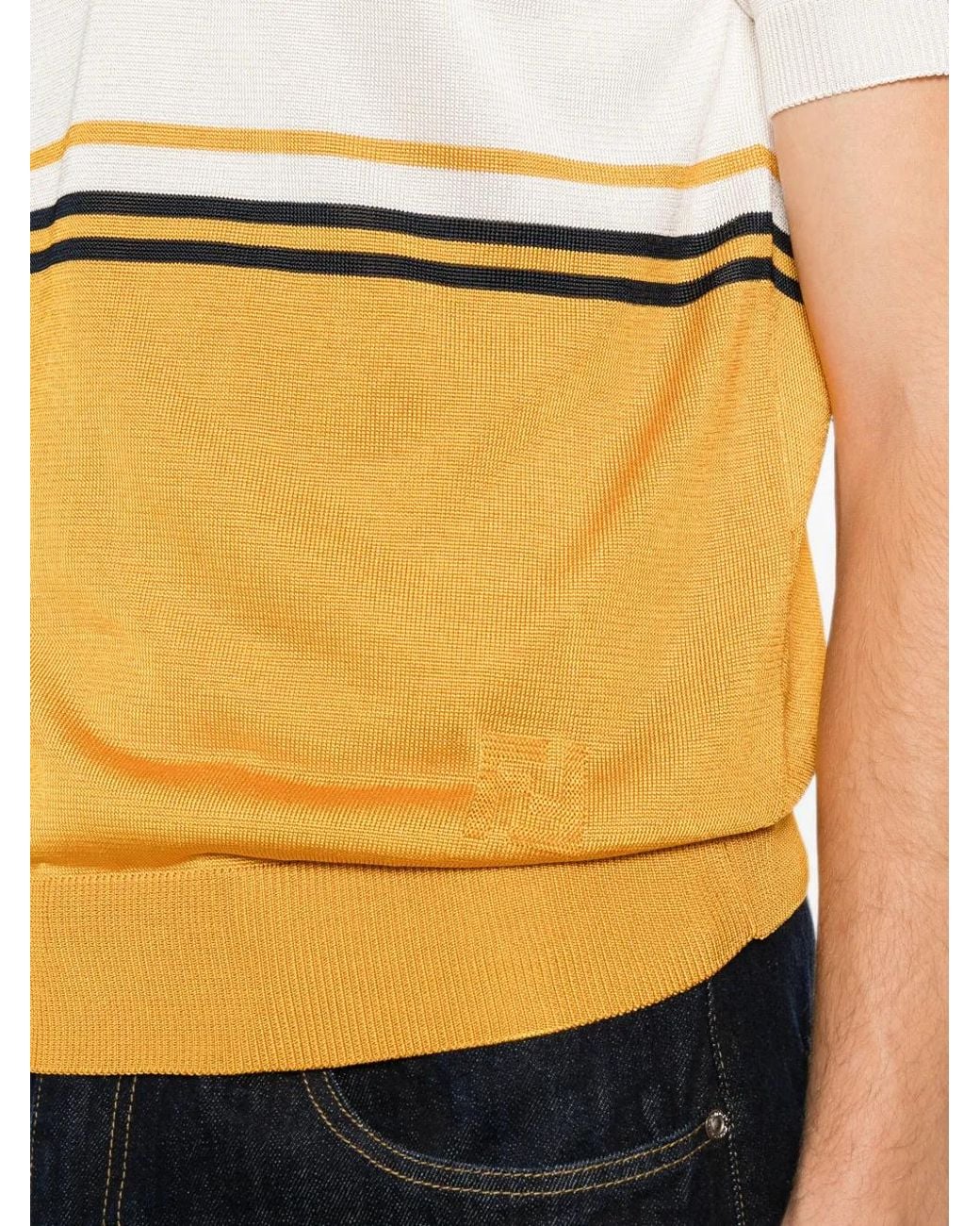 Fendi Orange Polo Shirt for men