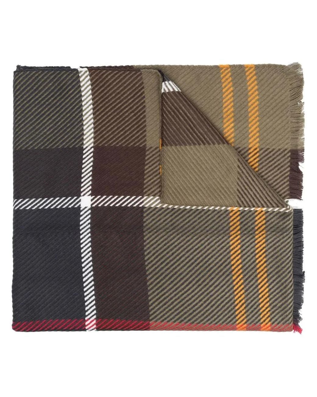 Barbour Brown Tn11 Classic Tartan Scarf