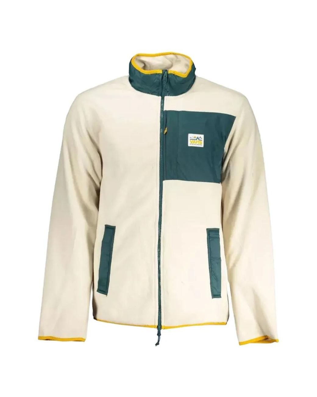 Vans White Fleece Zip-Up Jacket for men