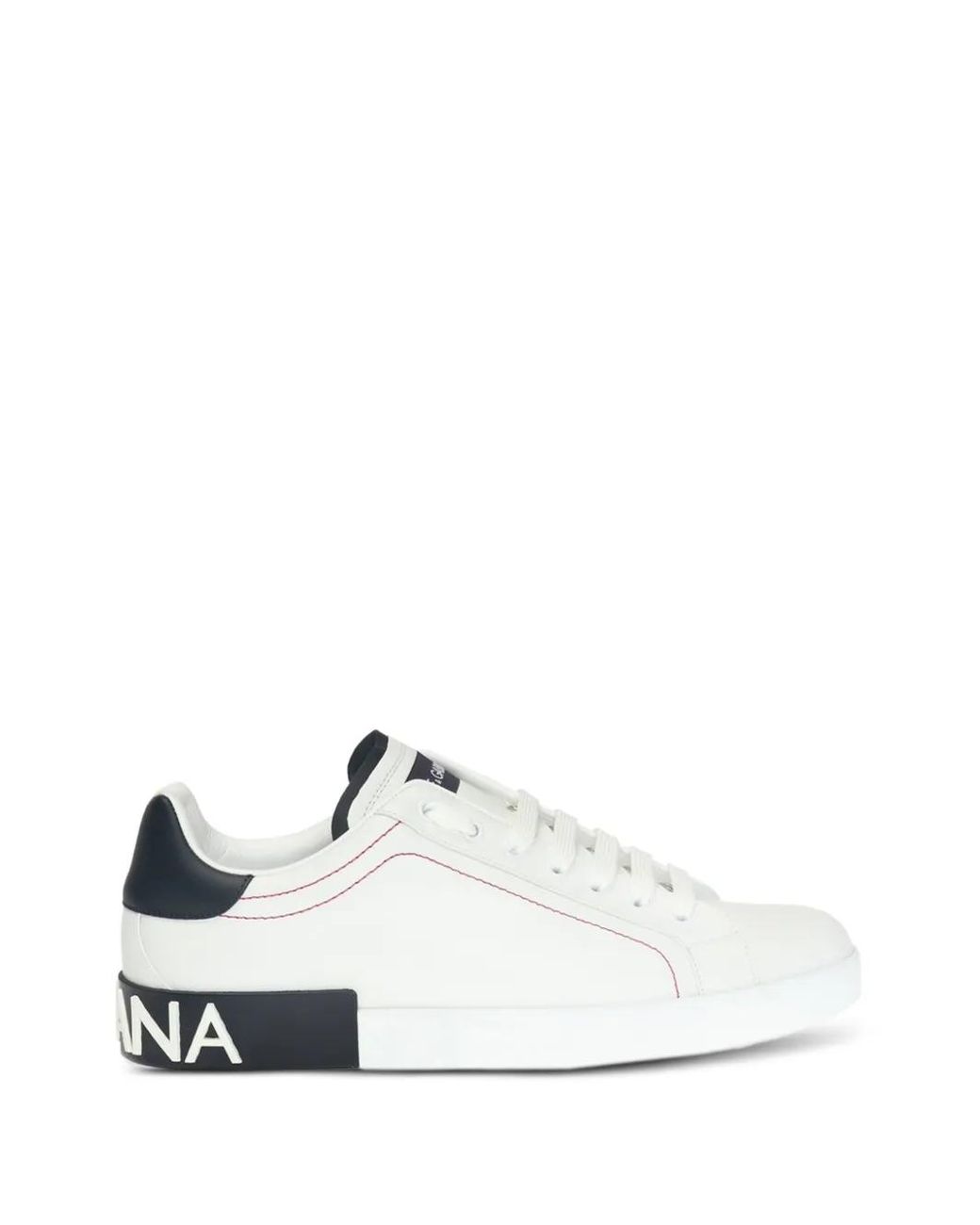 Dolce & Gabbana White Portofino Leather Sneakers for men