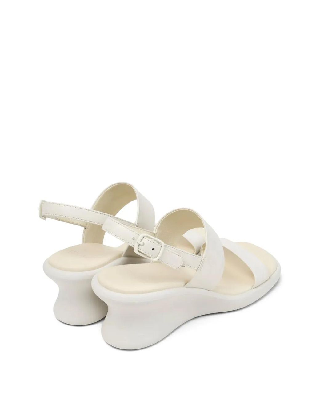 Camper White Louise Leather Sandals