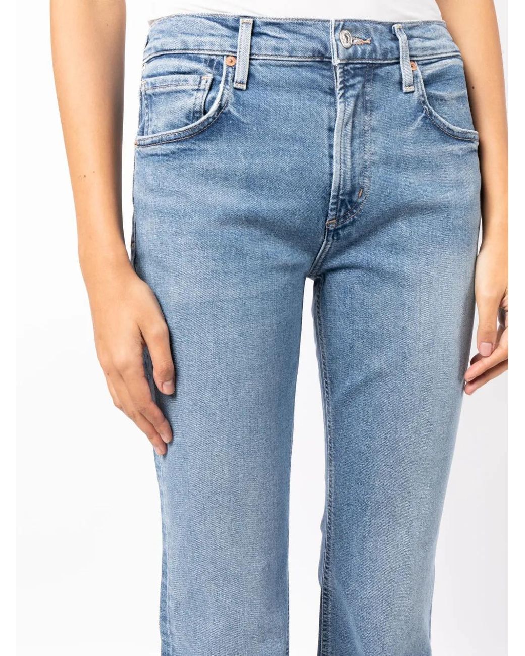 Citizens of Humanity Blue Isola Mid-Rise Flared Jeans