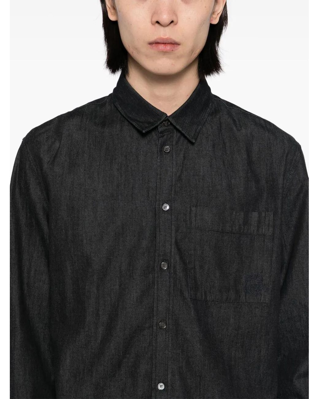 Maison Kitsuné Black Cotton Shirt for men