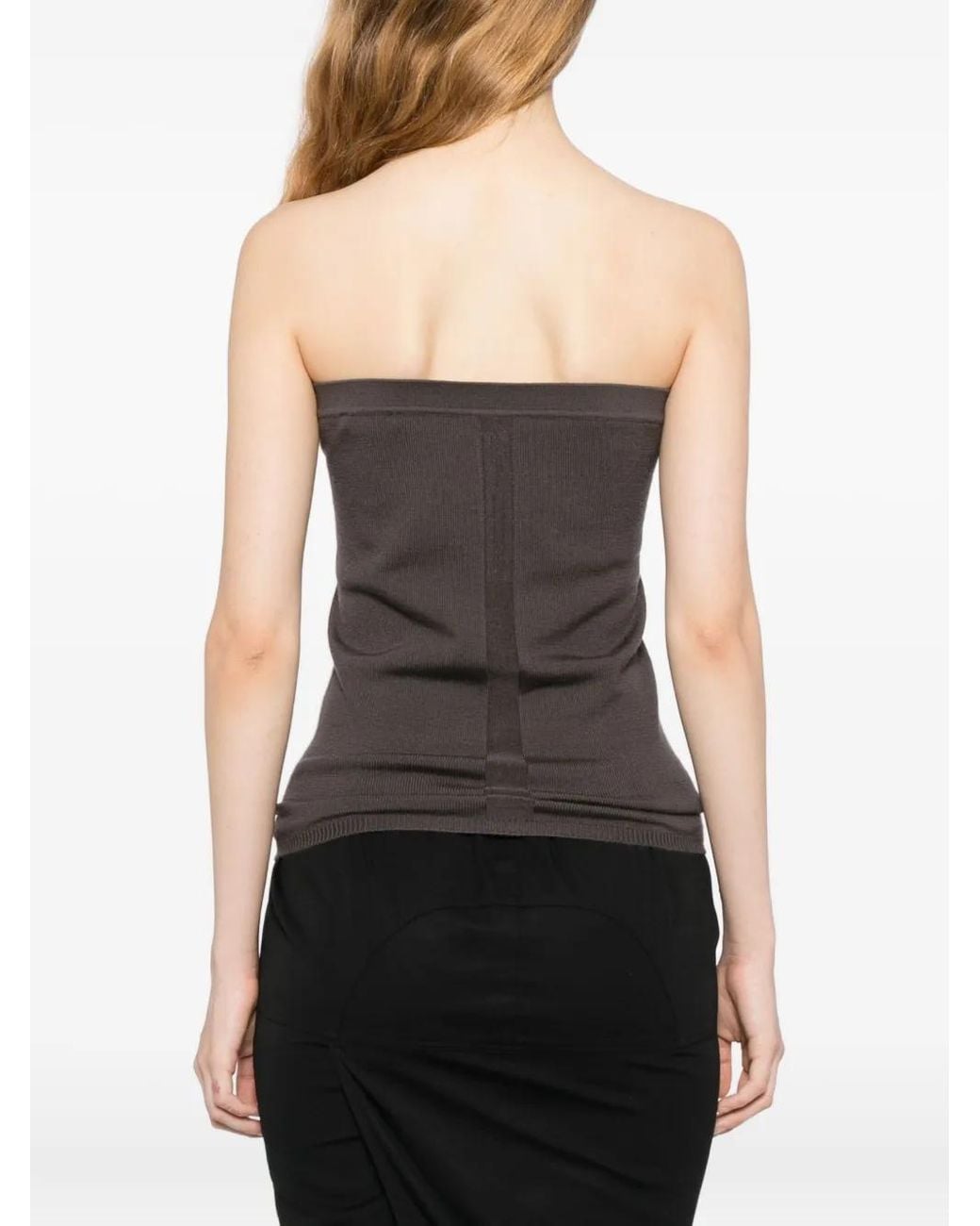 Rick Owens Black Concordians Runway Tube Top