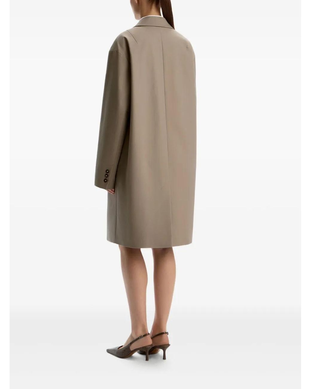 12 STOREEZ Natural Single-Breasted Coat