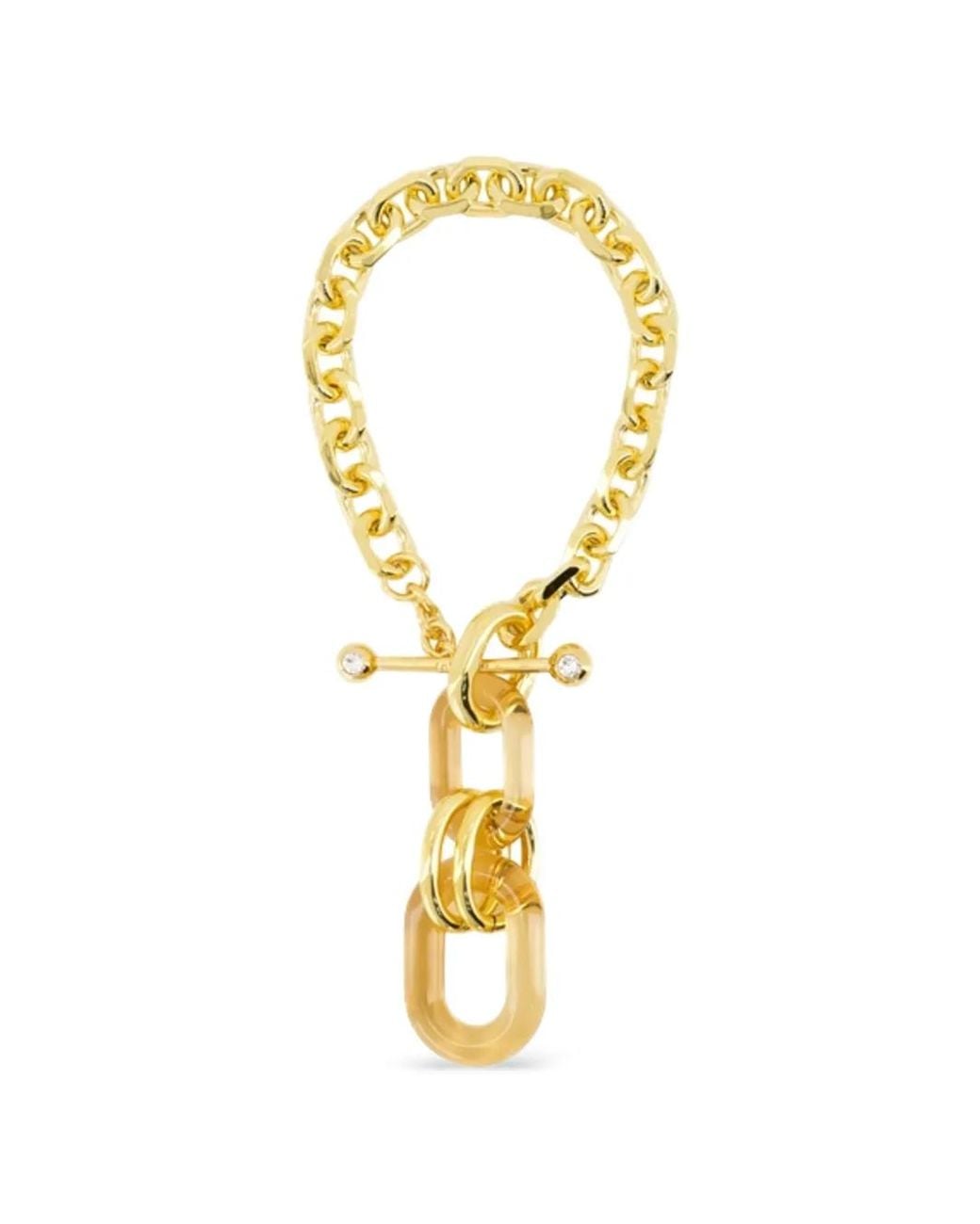 Rabanne Metallic Oversized-Link Necklace