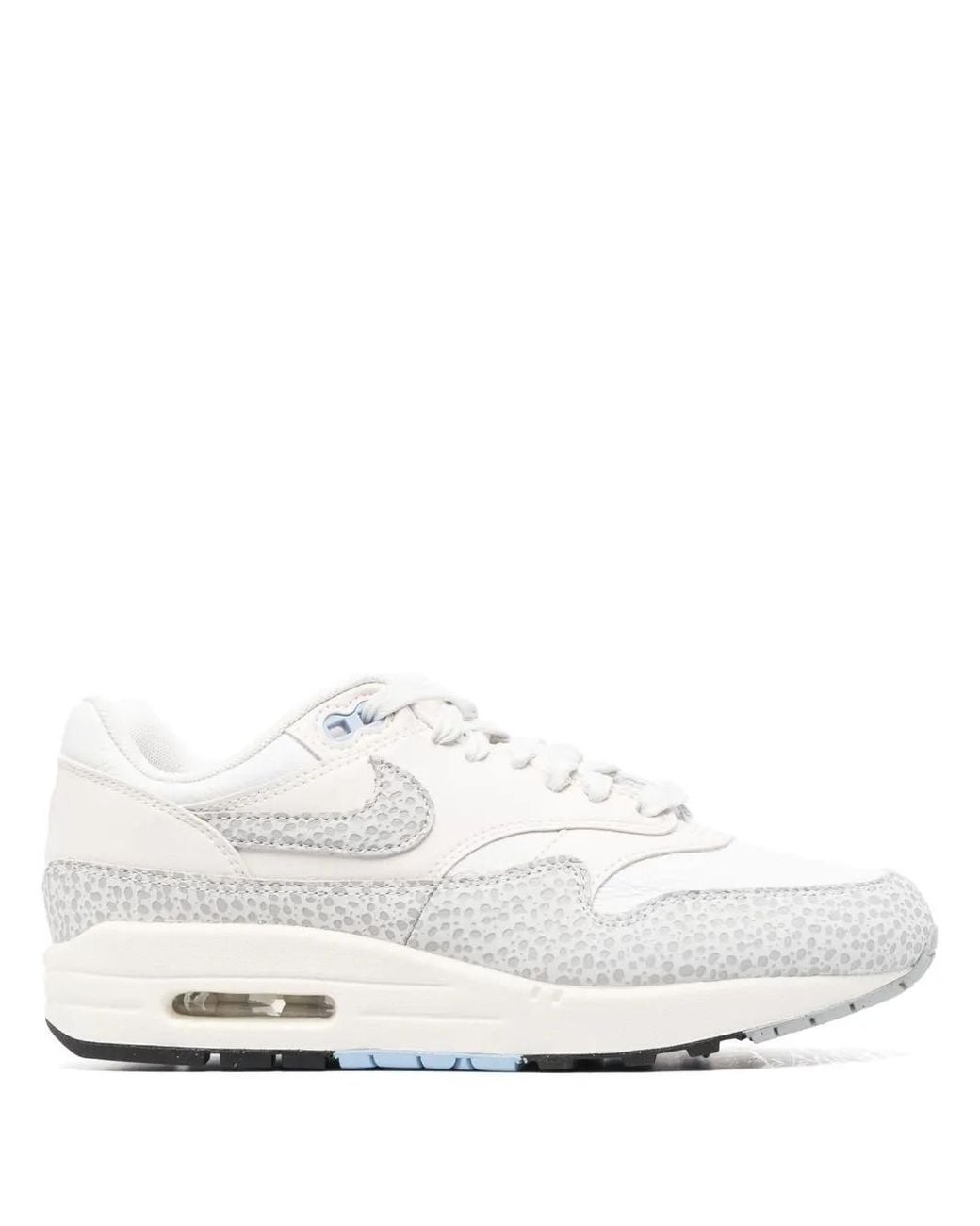 Nike White Air Max 1 Safari Leather Sneakers