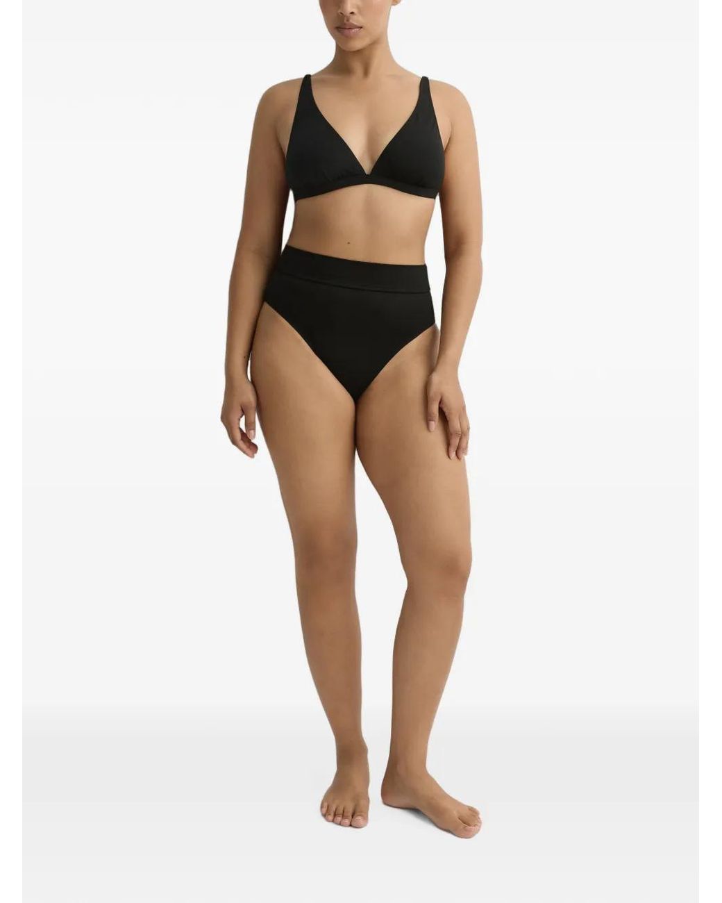 Bondi Born Black Joan High-Waisted Bikini Bottoms