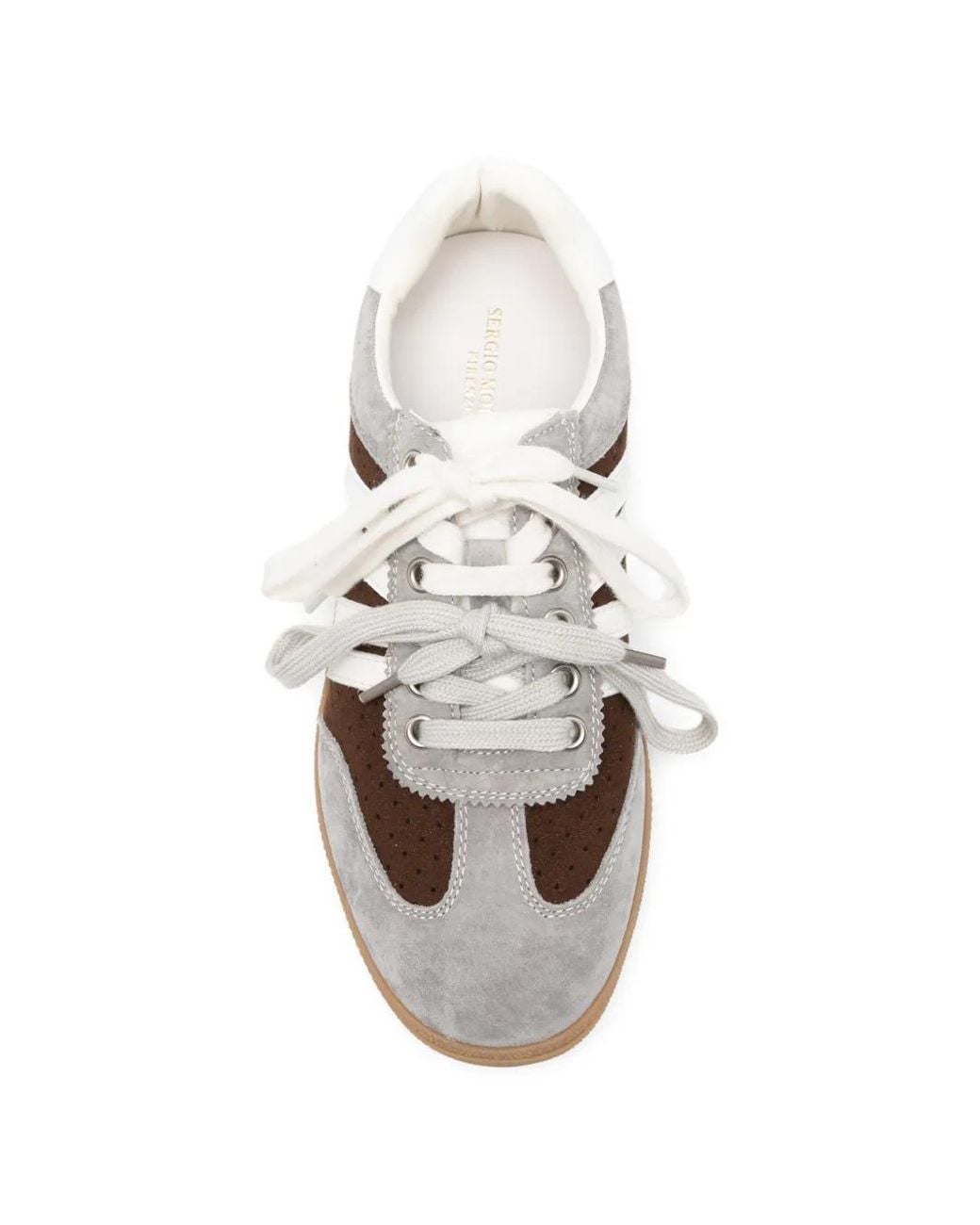 SERGIO MORETTI FIRENZE White Perforated Panelled Sneakers