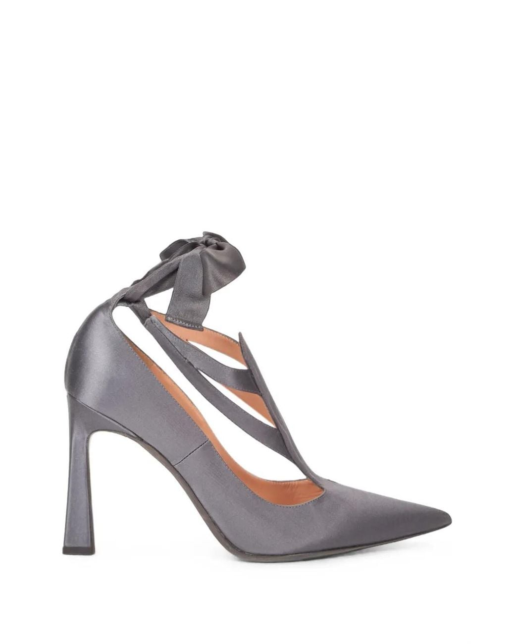 Alberta Ferretti White Bow-Detail Pointed-Toe Pumps