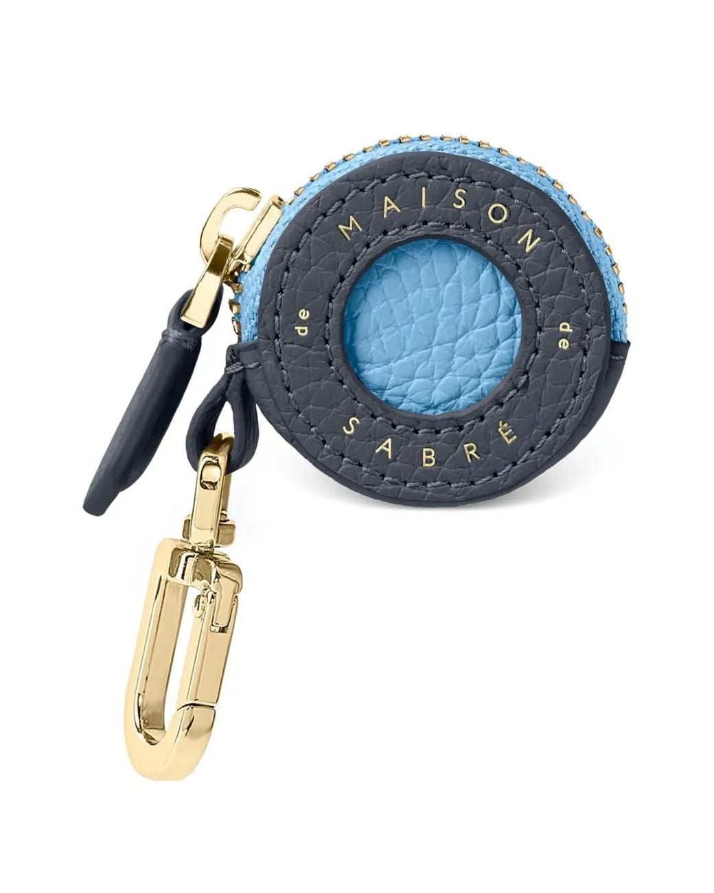 Maison De Sabre Blue Leather Air Tag Charm