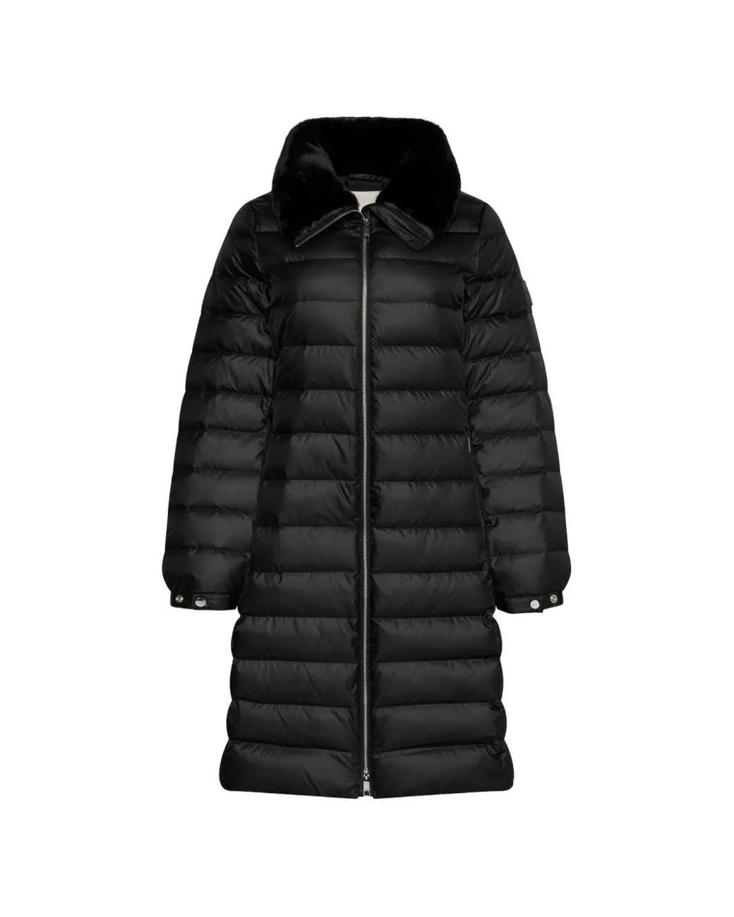 Calvin Klein Black Faux-Fur Collar Padded Jackets