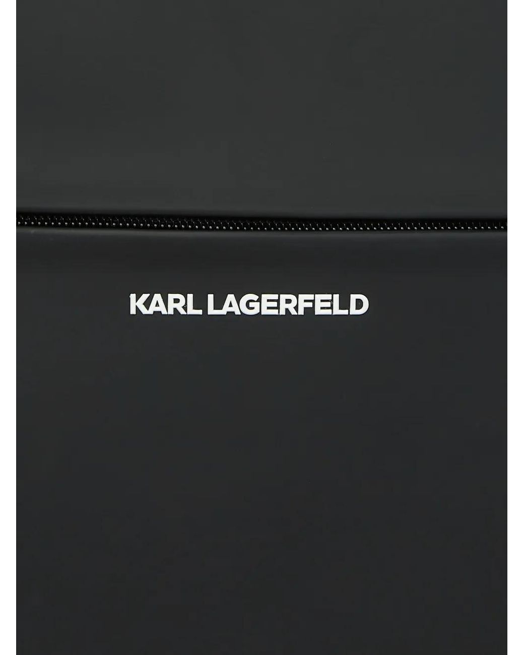 Karl Lagerfeld Black Logo Backpack for men