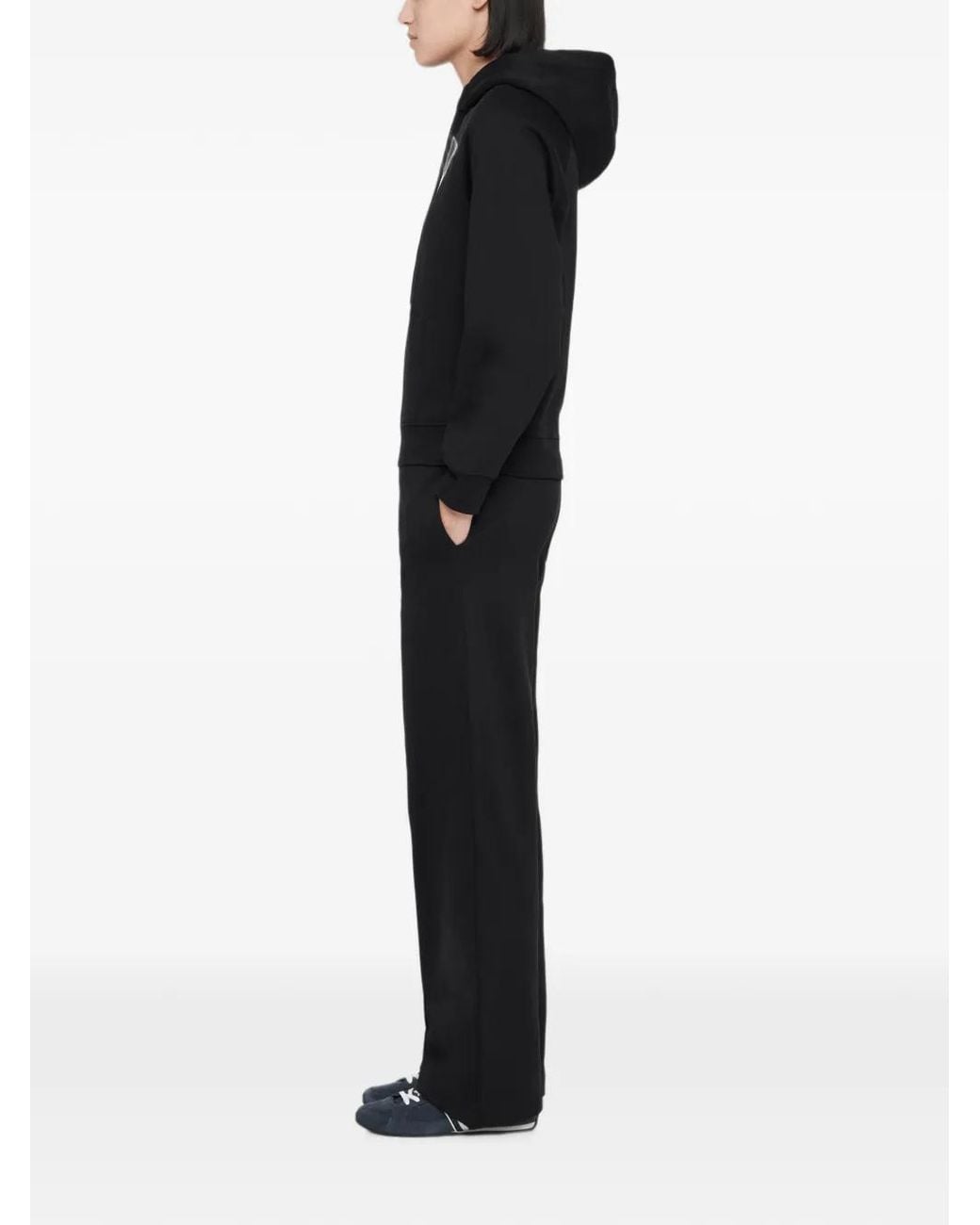 AllSaints Black Lily Raglan-Sleeve Hoodie
