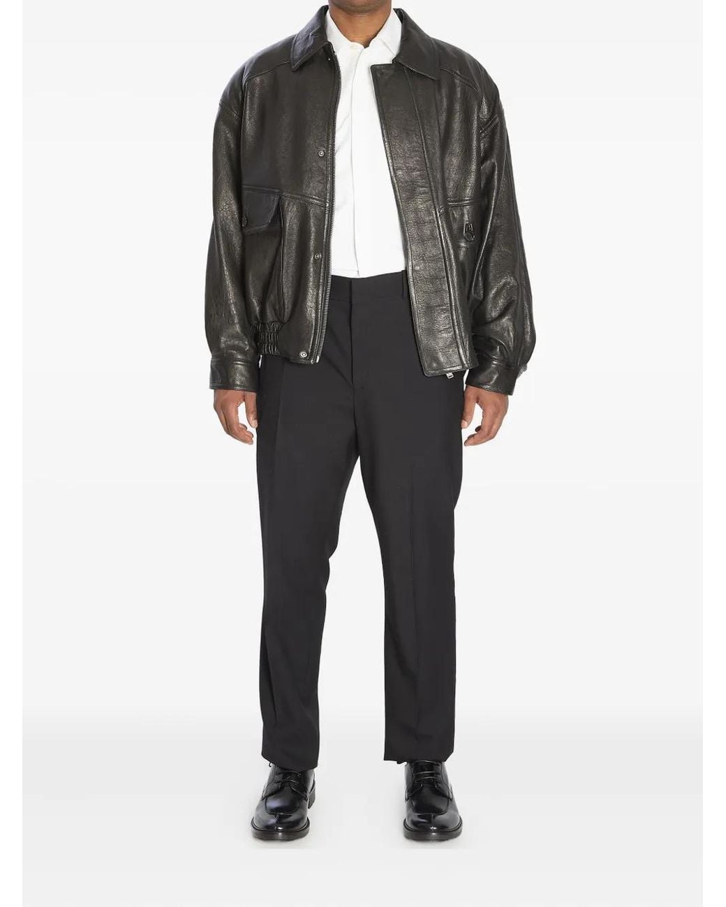 Saint Laurent Gray Balloon Bomber Jacket for men