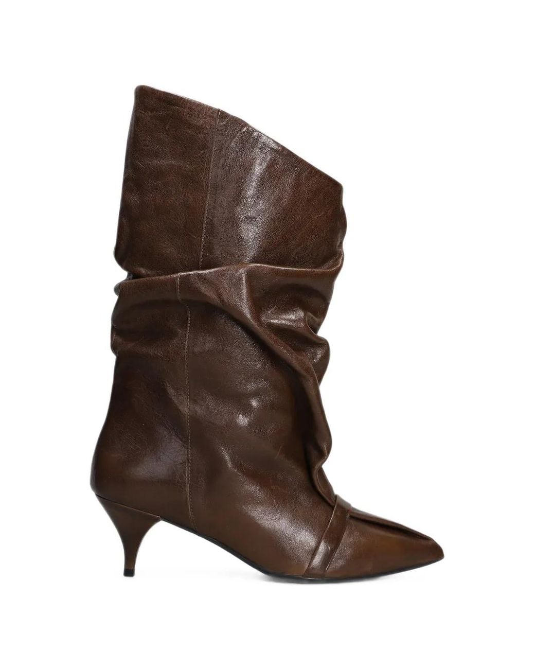 Alchimia Brown Slouchy Pointed-Toe Boots