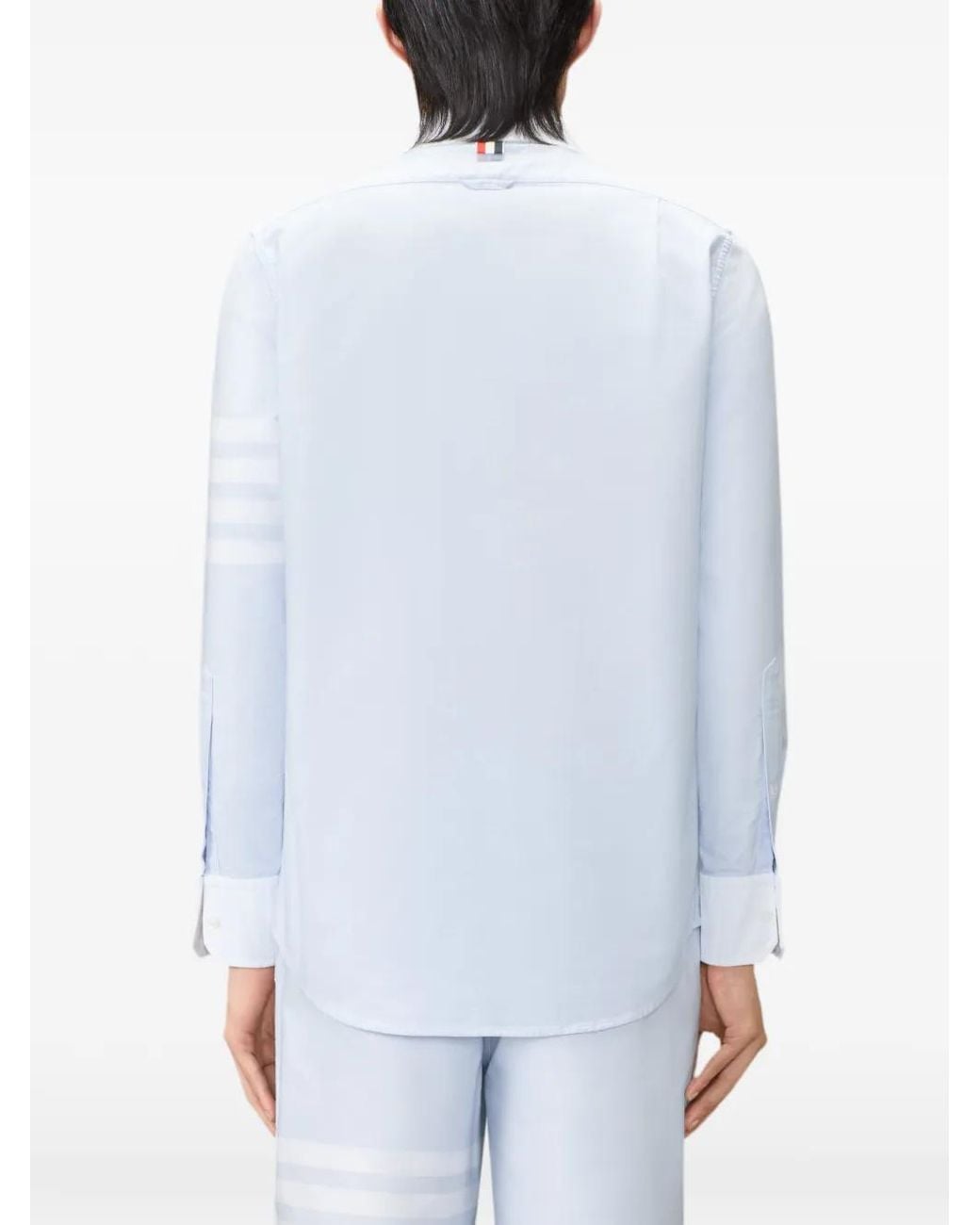 Thom Browne White Oxford 4-Bar Shirt for men