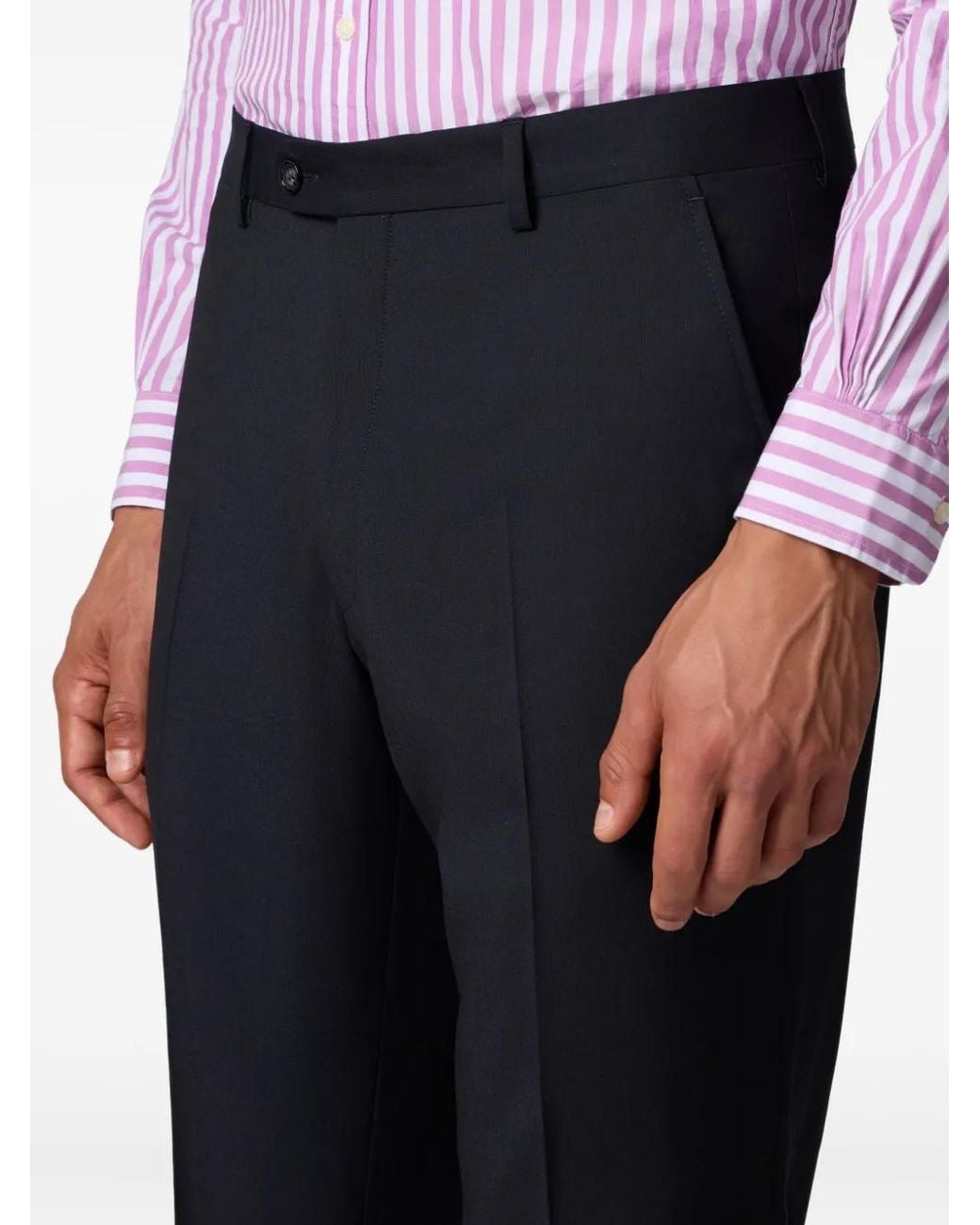 Brooks Brothers Blue Virgin-Wool Trousers for men