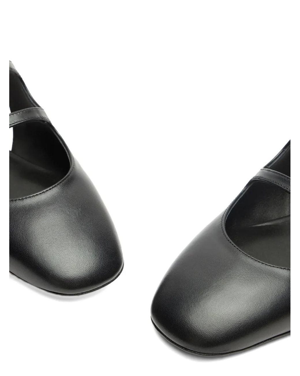 Stuart Weitzman Black Slingback Buckle Flats