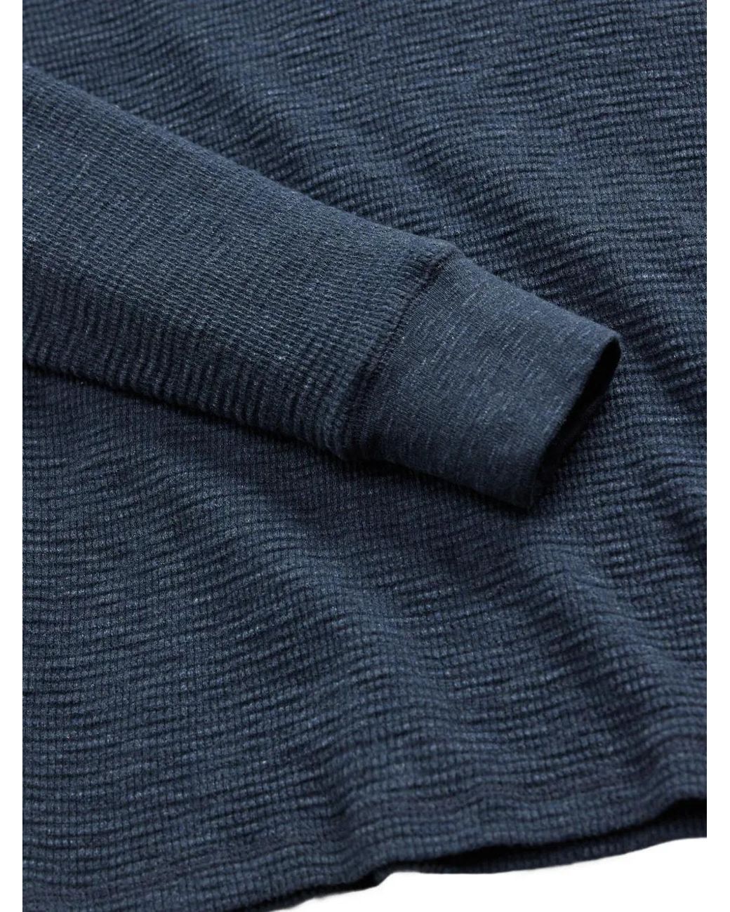 RRL Blue Henley Cotton T-Shirt for men