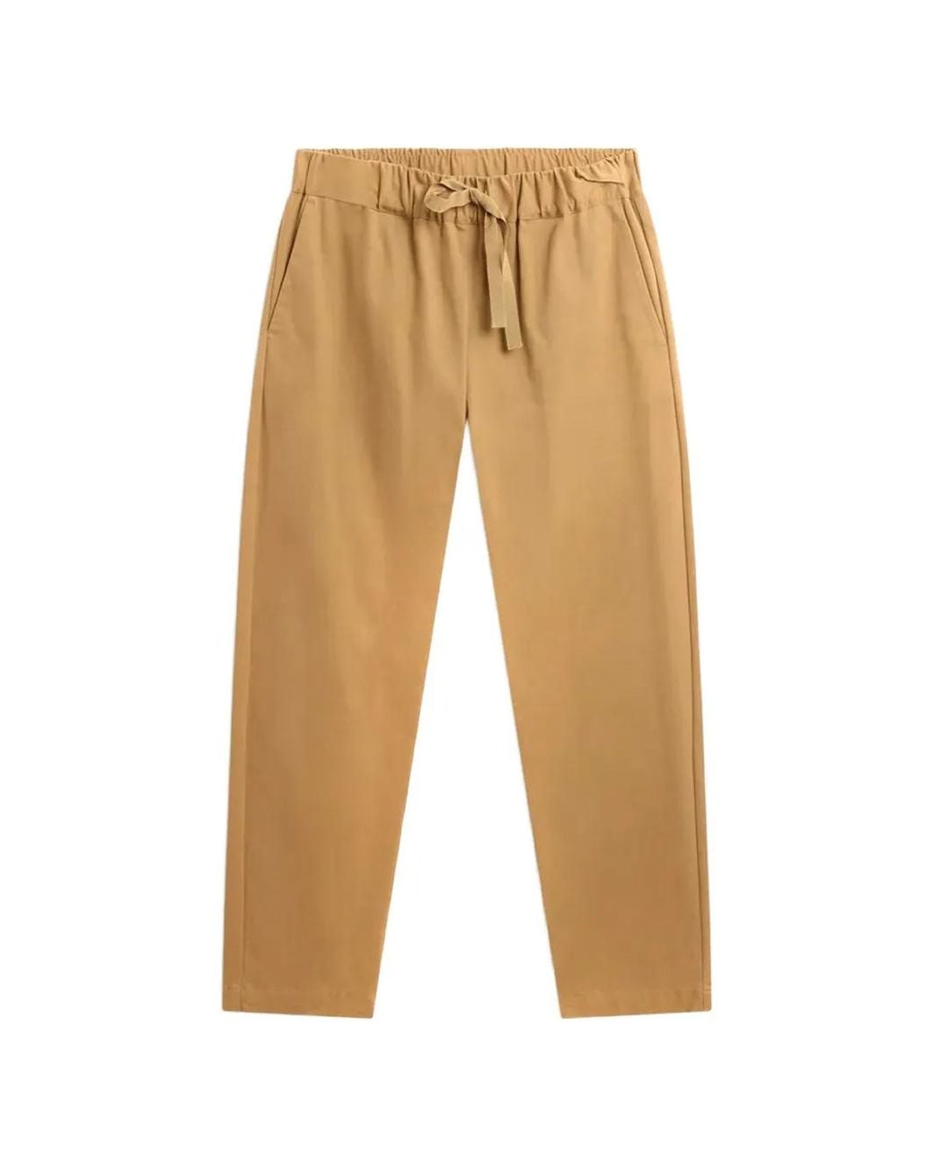 Semicouture White Buddy Drawstring-Waist Cotton-Gabardine Trousers