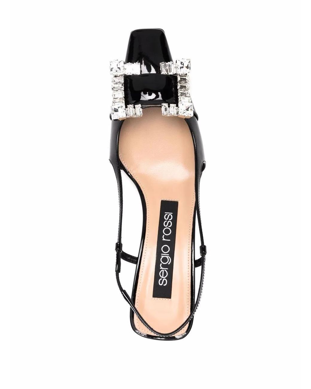 Sergio Rossi Black Embellished-Buckle Mules