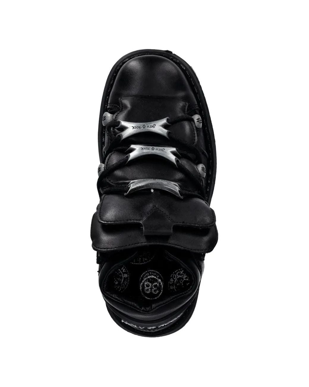 New Rock Black Embelishment Sneakers