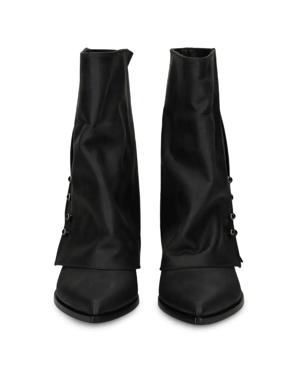 Elena Iachi Black Bottines Pointues À Détails De Clous