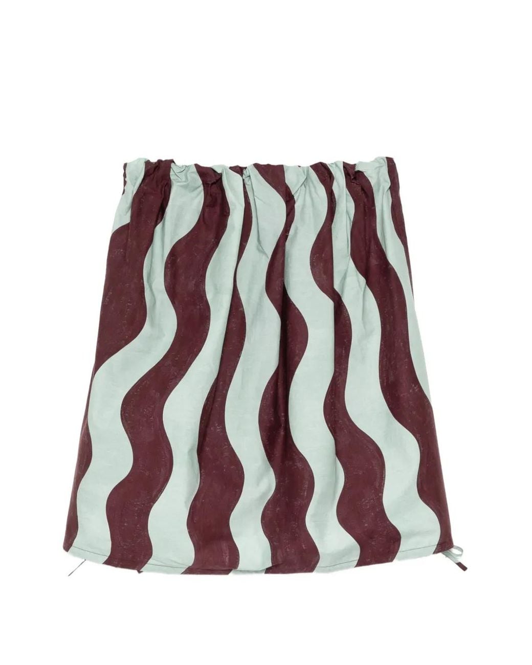 JNBY Red Wave-Print Strapless Top
