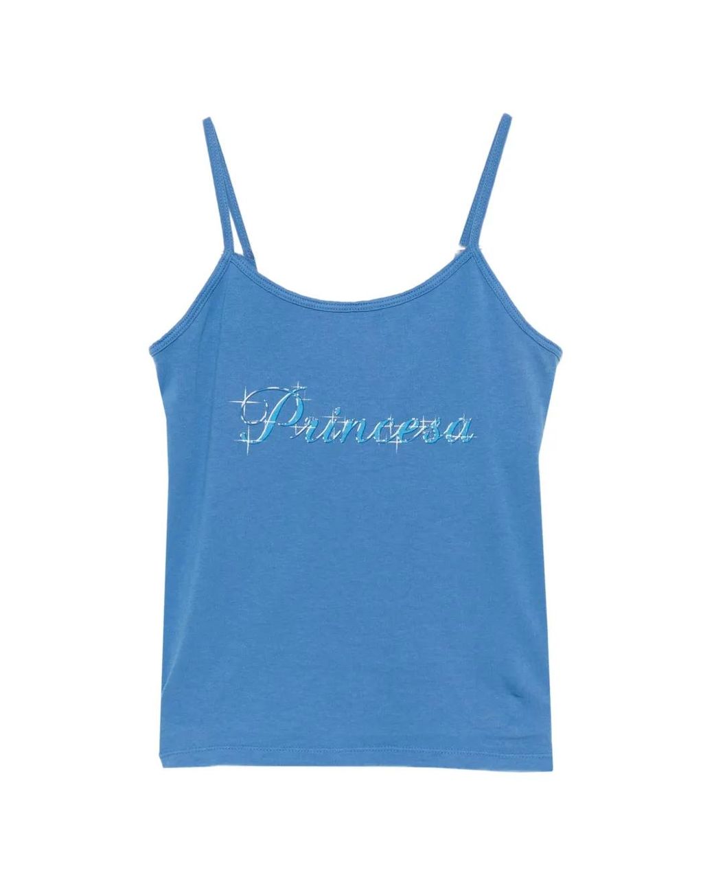Willy Chavarria Blue Princesa Cholita Tank Top