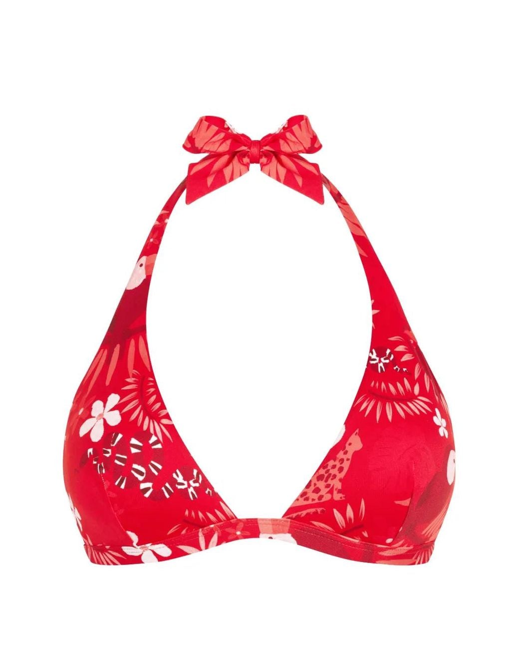 Vilebrequin Red Papel De Embrulho Halter Bikini Top
