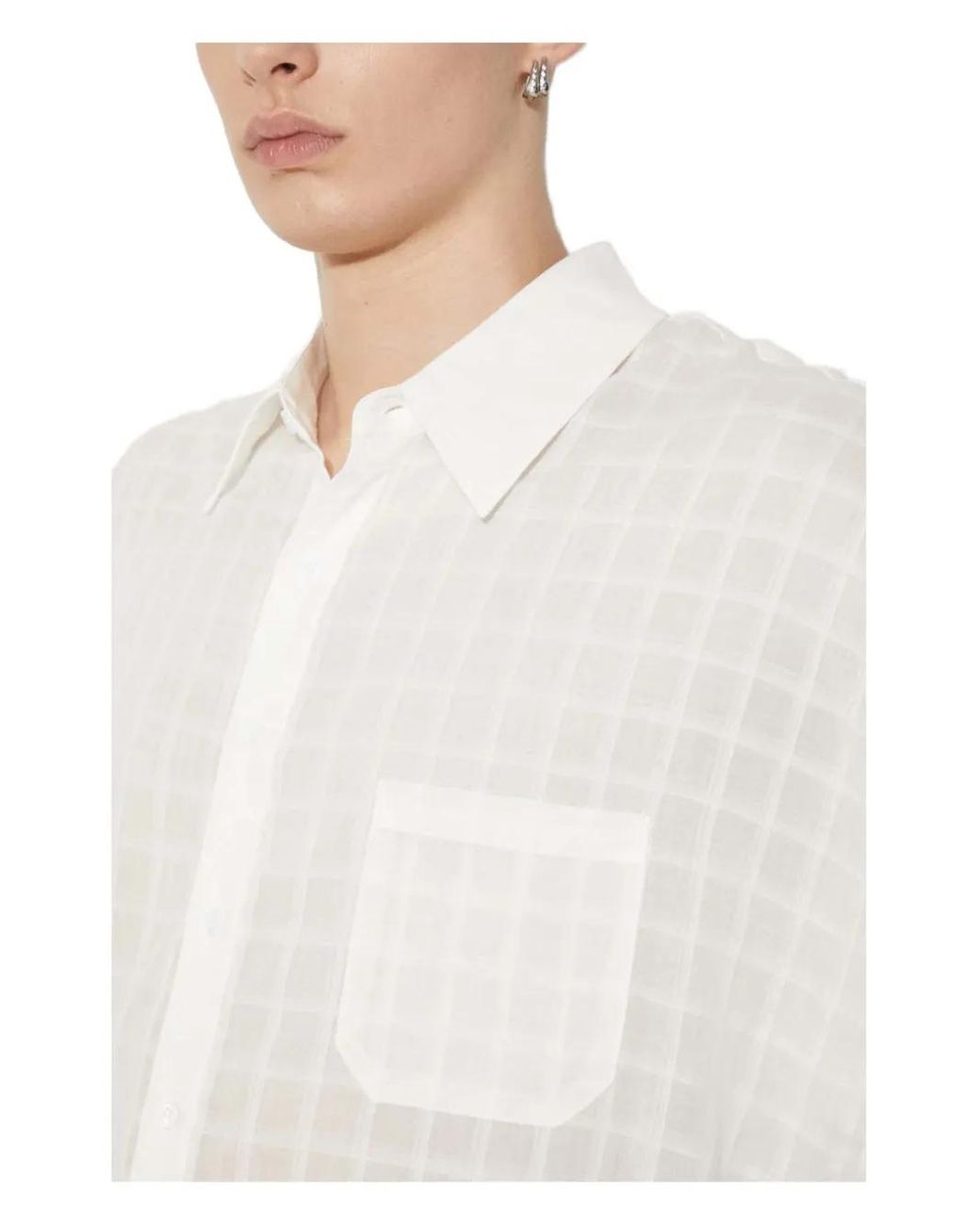 Camisa Con Motivo De Cuadrícula Stampd de hombre de color White