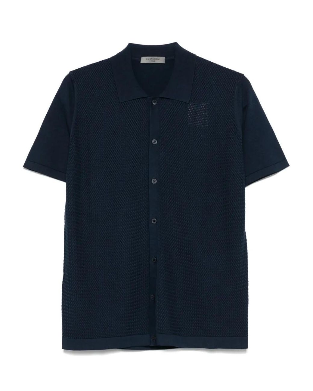 Corneliani Blue Knit Shirt for men