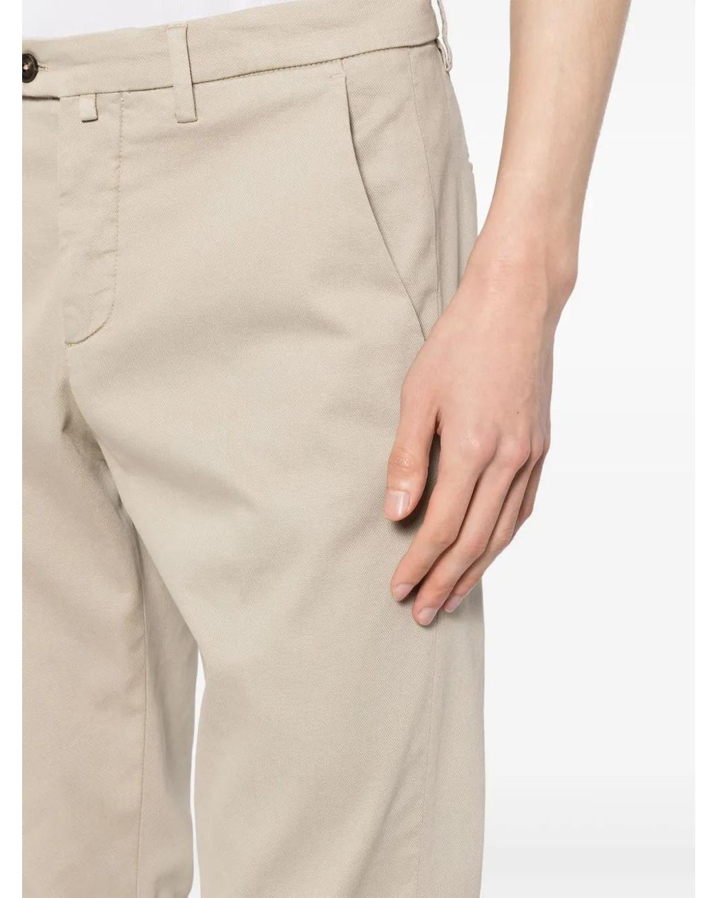 Corneliani Natural Straight-Leg Chino Trousers for men