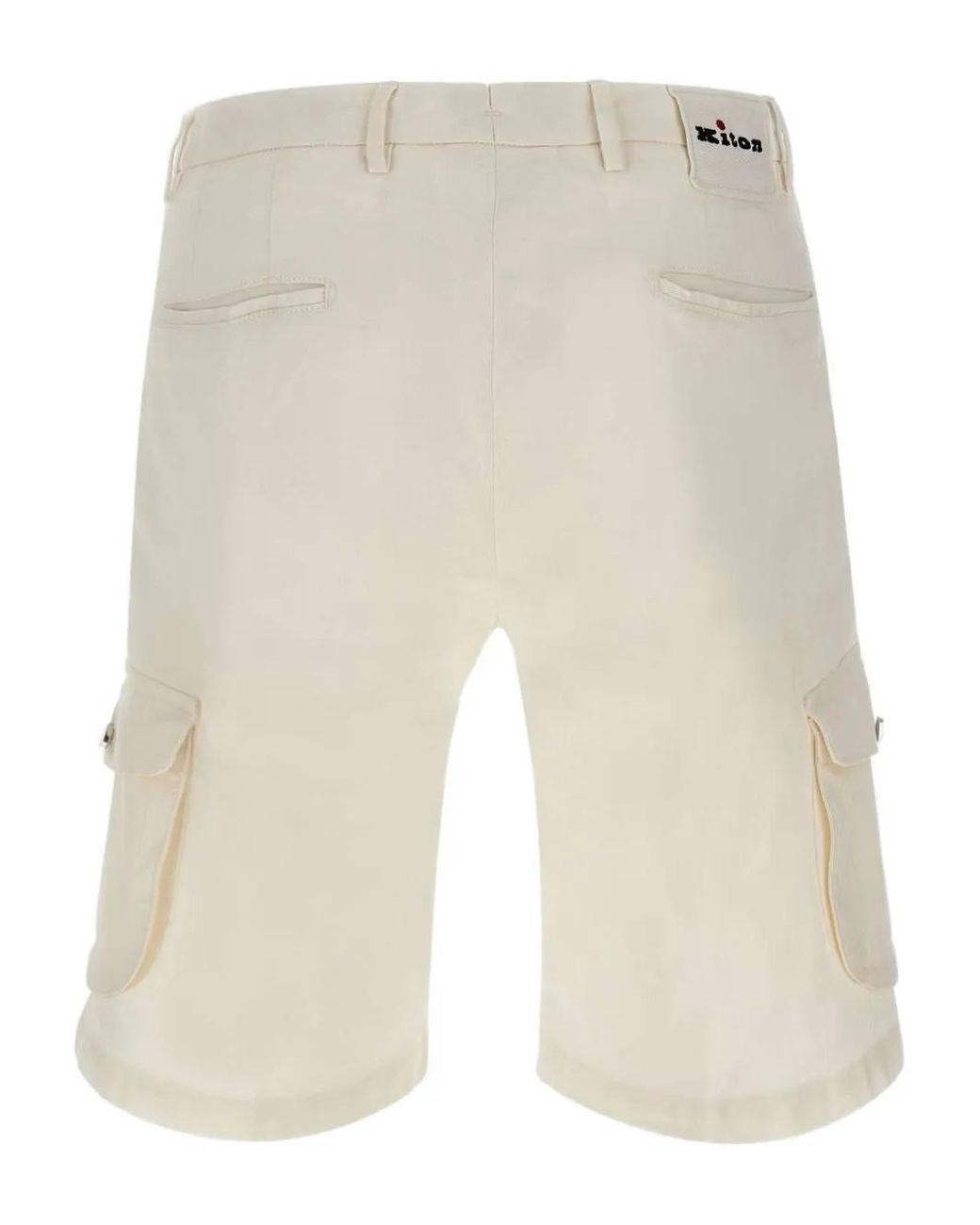 Kiton Natural Cargo Pocket Shorts for men