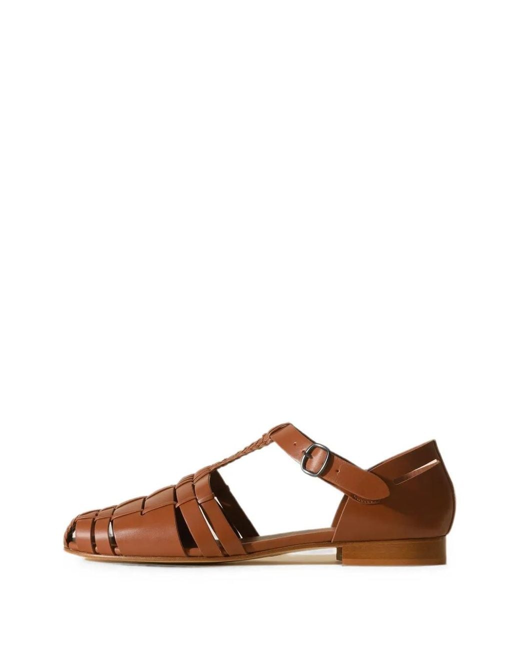 Hereu Brown Vedra Woven Fisherman Sandals for men