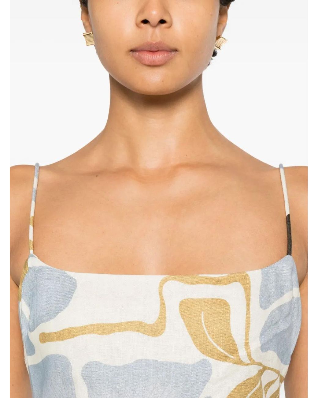 Sir White Lola Square-Neck Mini Dress