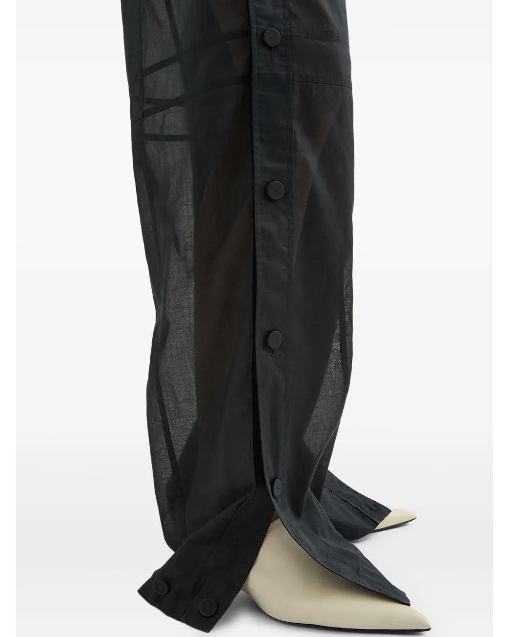 Jil Sander Black Cotton Trousers
