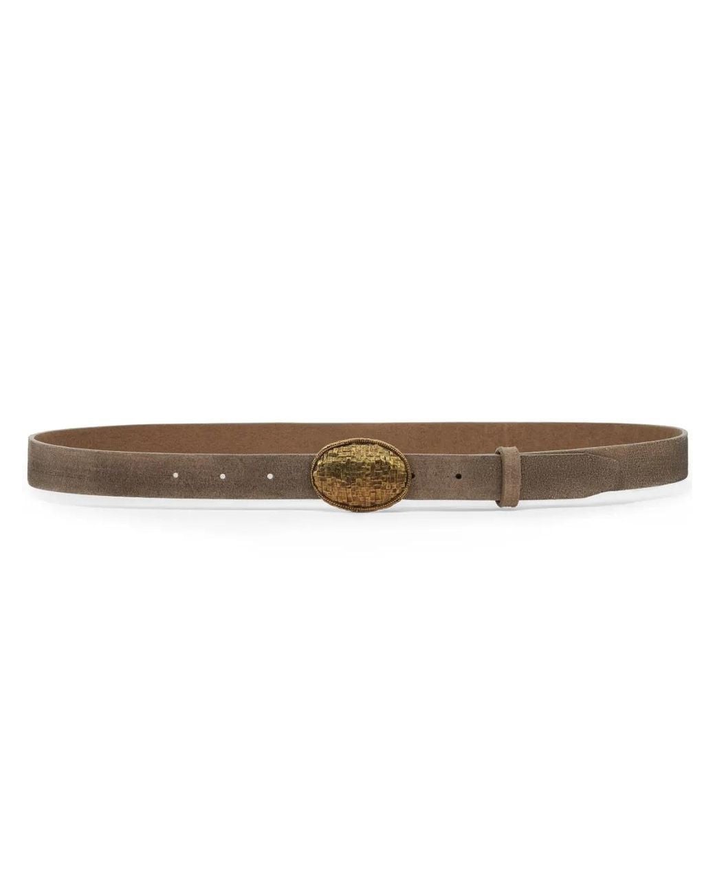 Brunello Cucinelli Brown Leather Belt for men