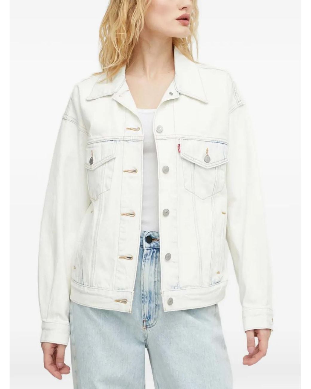 Levi's White 90S Buttoned Denim Jacket