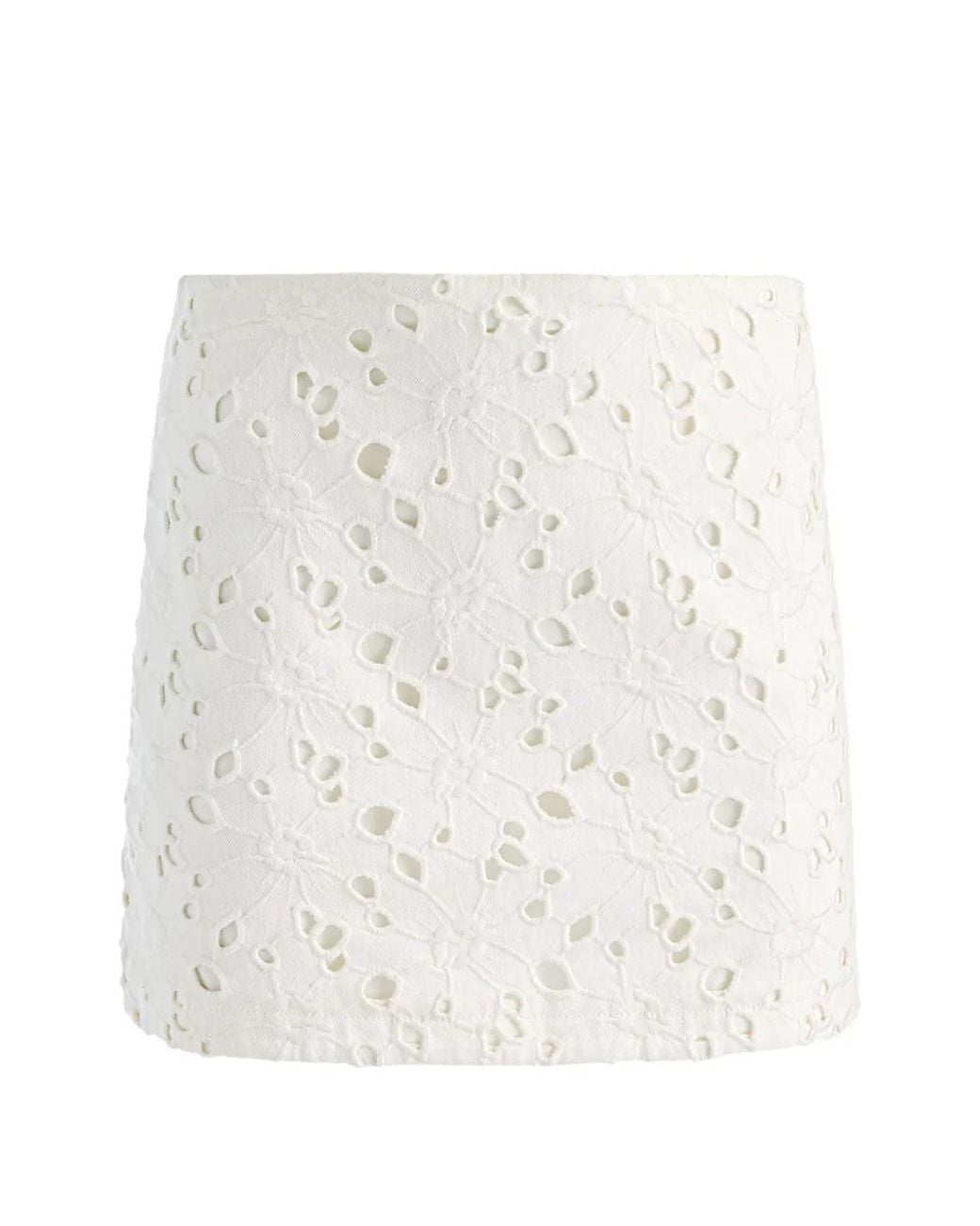 Alice + Olivia White Riley Broderie-Anglaise Skirt