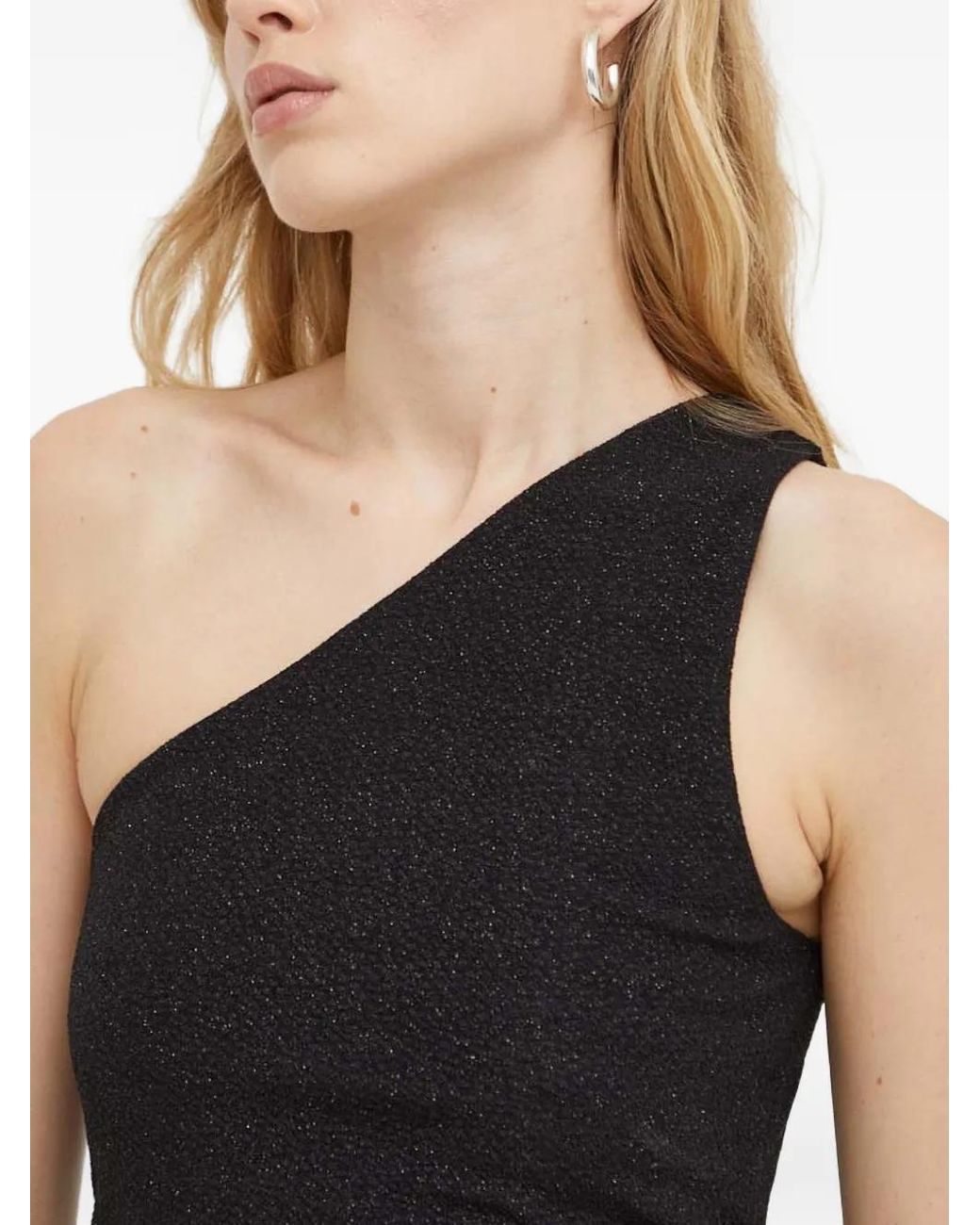 Day Birger et Mikkelsen Black Lyla One-Shoulder Blouse